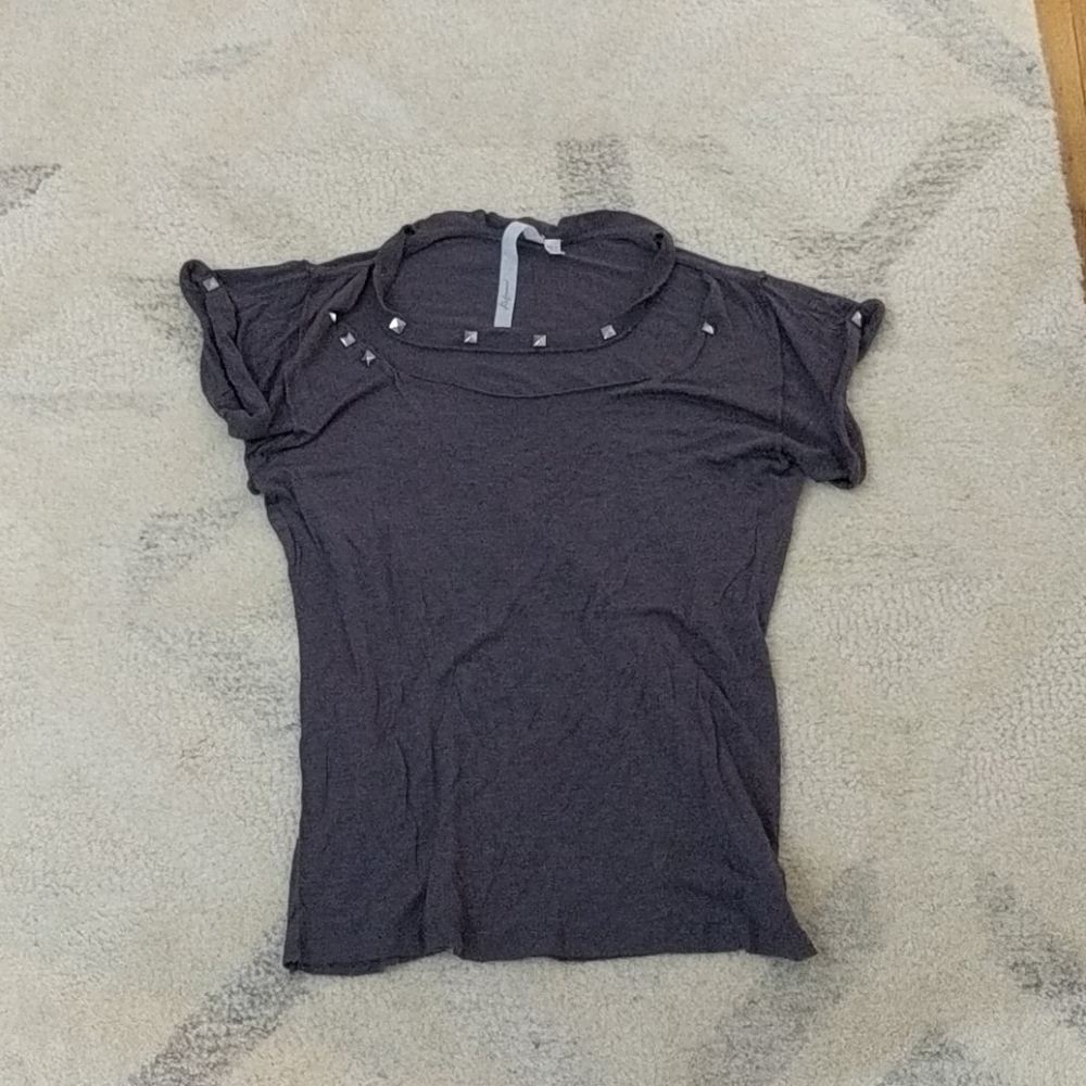 Gray studded t-shirt